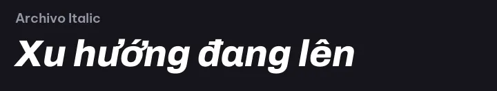 Font Archivo Italic