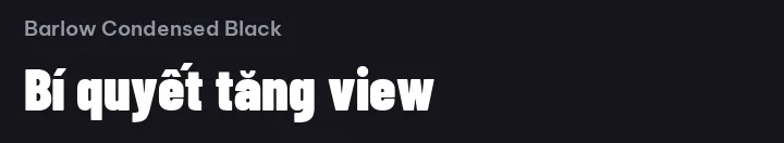 Font Barlow Condensed Black