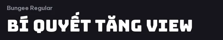 Font Bungee Regular