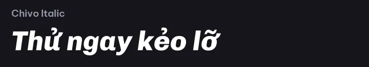 Font Chivo Italic