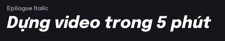 Font Epilogue Italic