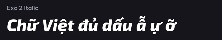 Font Exo 2 Italic