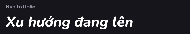 Font Nunito Italic