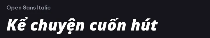 Font Open Sans Italic
