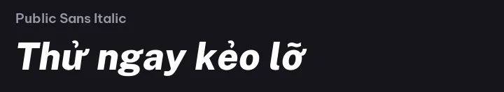 Font Public Sans Italic