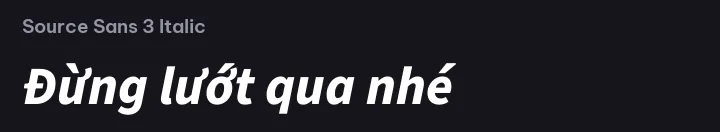 Font Source Sans 3 Italic