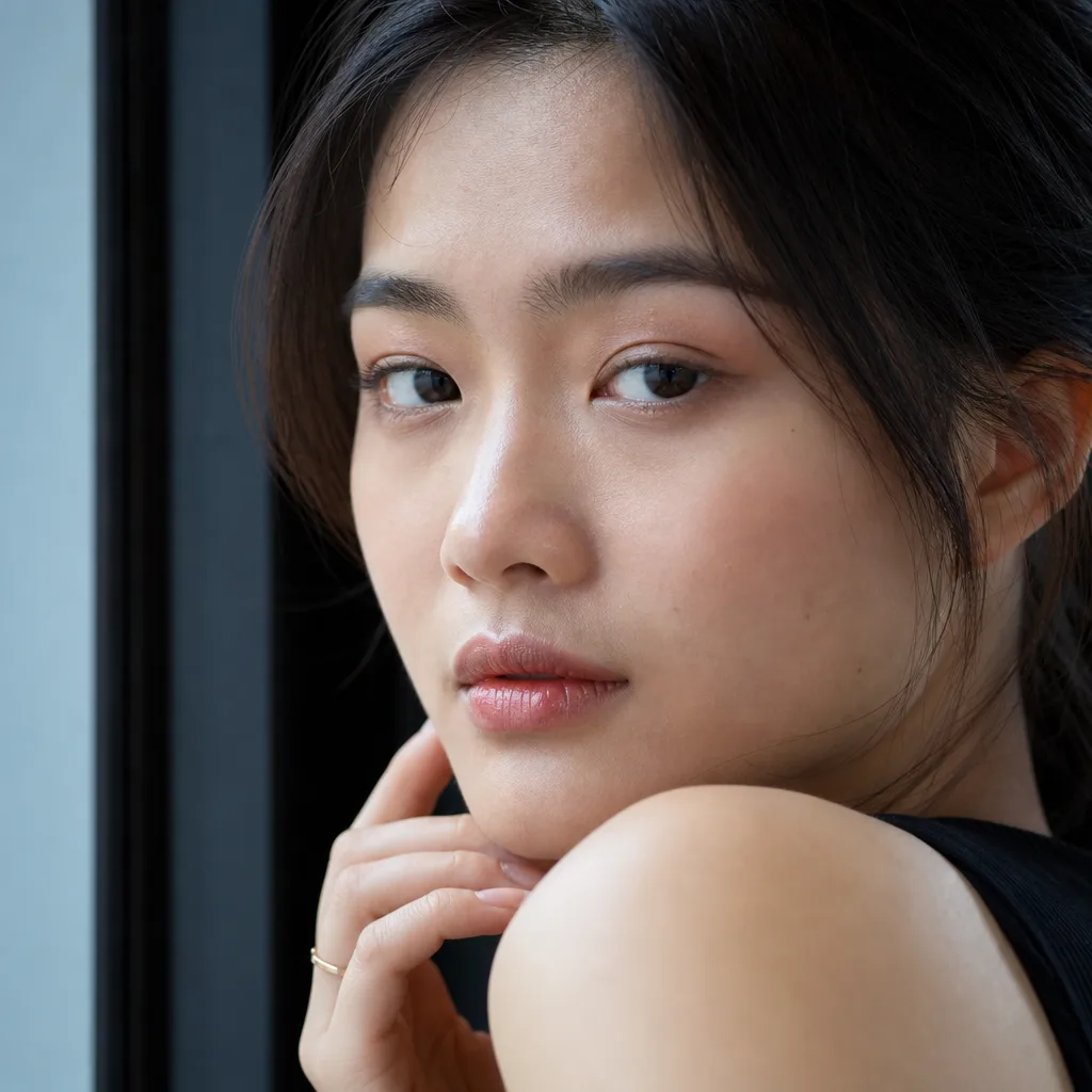Ảnh cận mặt tôn da đẹp - beauty shot căng mịn mà vẫn thấy làn da thật