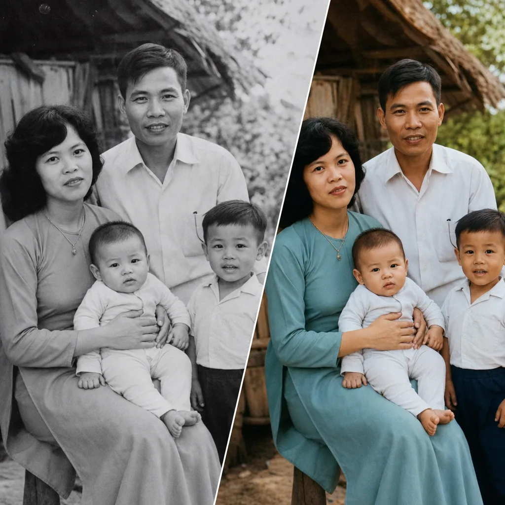 Tô màu ảnh đen trắng thành ảnh màu tự nhiên