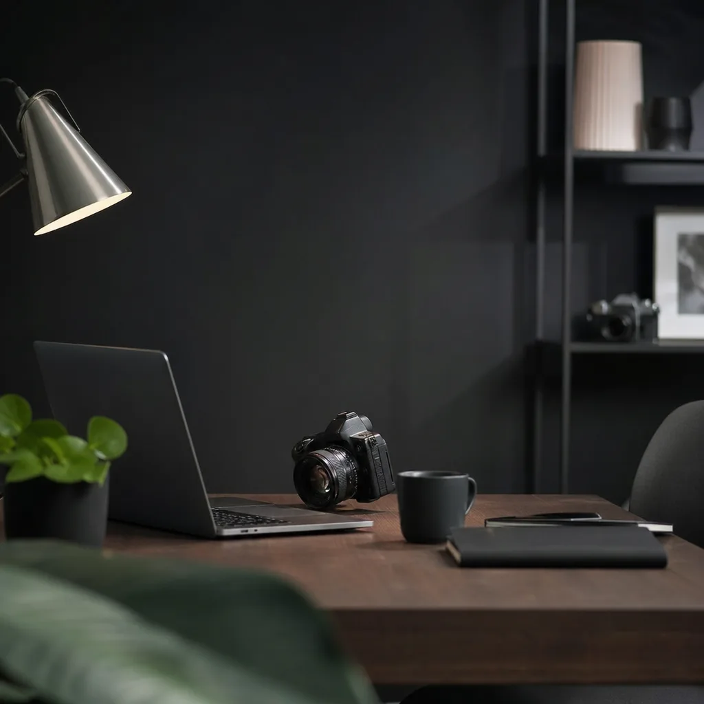 Ảnh cưới studio nền tối, kiểu chân dung tạp chí